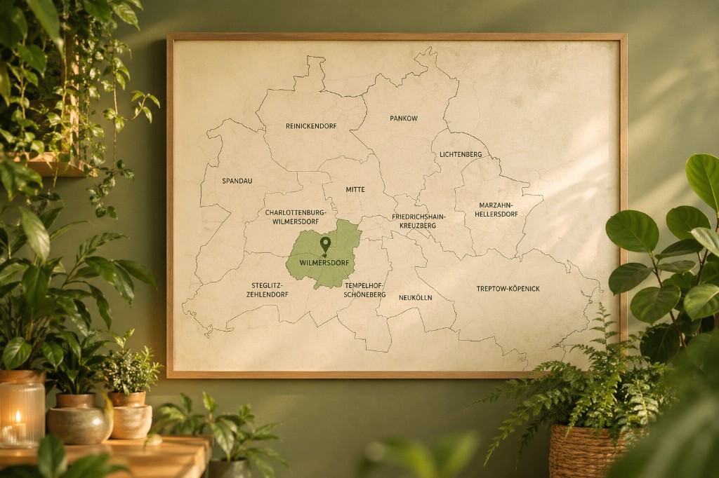 Karte von Berlin mit Fokus auf Charlottenburg-Wilmersdorf